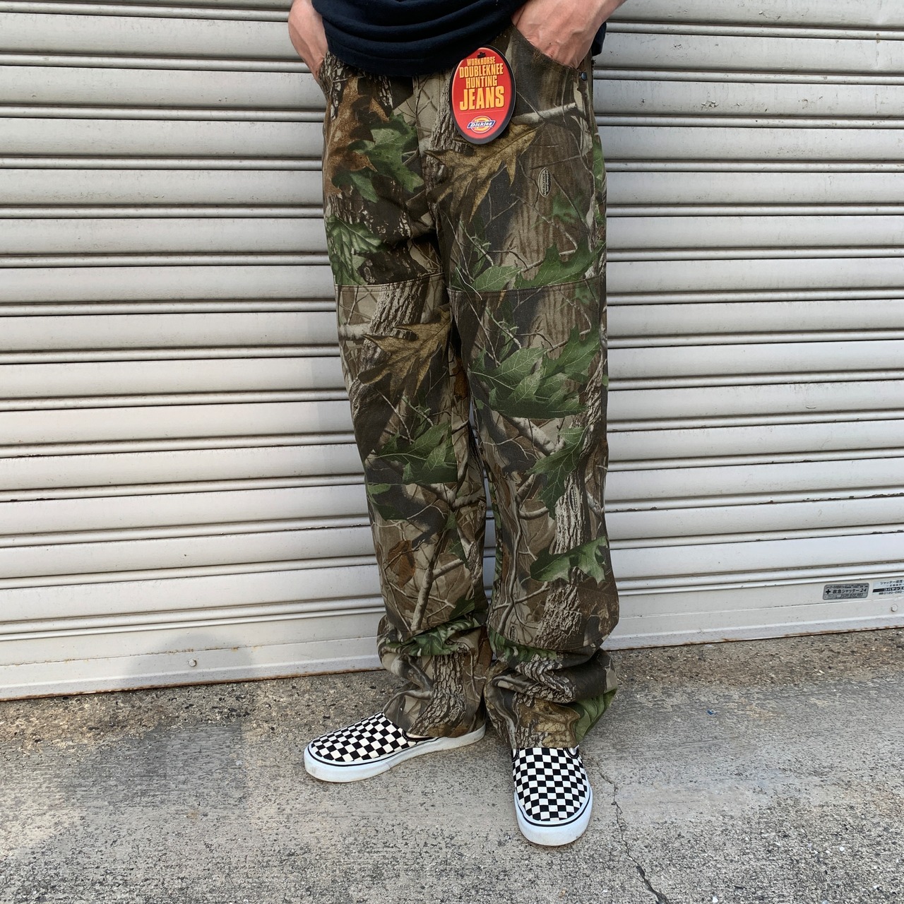 dead stock ディッキーズ リアルツリー柄ダブルニーパンツ W30