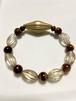 ゴールドタイプ　エスニック　天然石ブレスレット　タイガーアイ