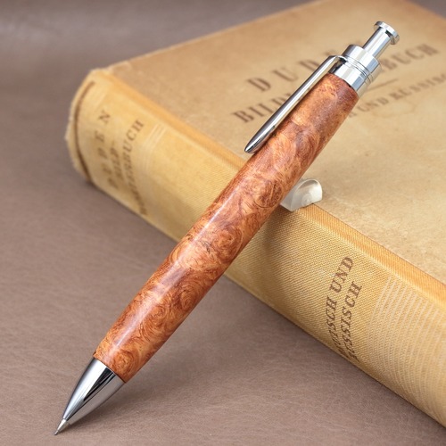 「花梨瘤 カリン瘤 瘤杢 2・Pencil 0.5mm」木軸シャープペンシル Viriditas銘木ペン