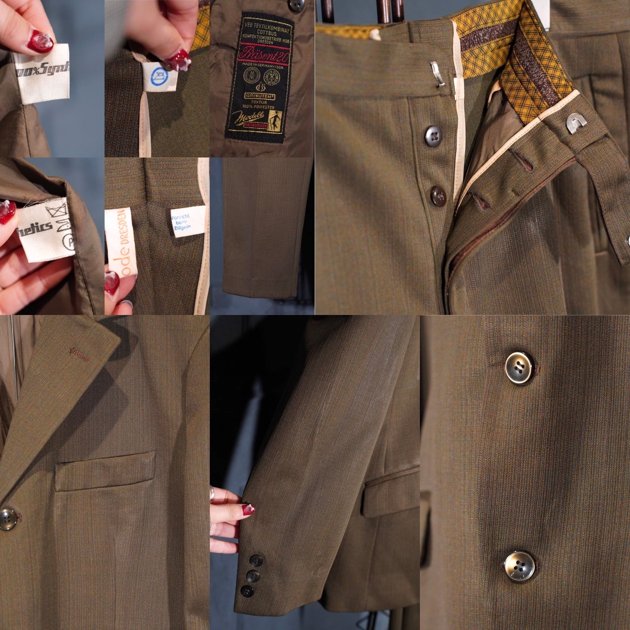 60's〜70's EU VINTAGE Präsent 20 DESIGN SET UP SUIT/60年代〜70年代