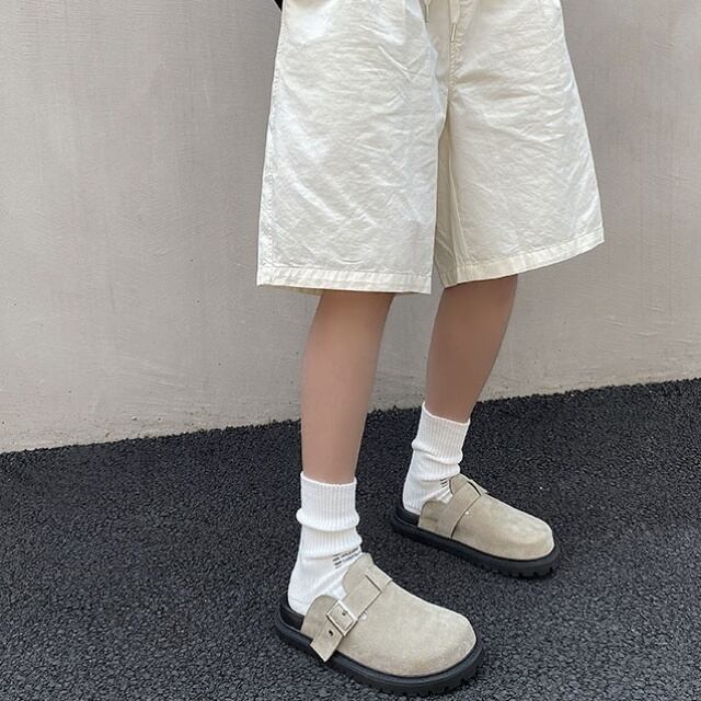 予約販売】サンダル スリッポン メンズ アウトドア スエード調 靴