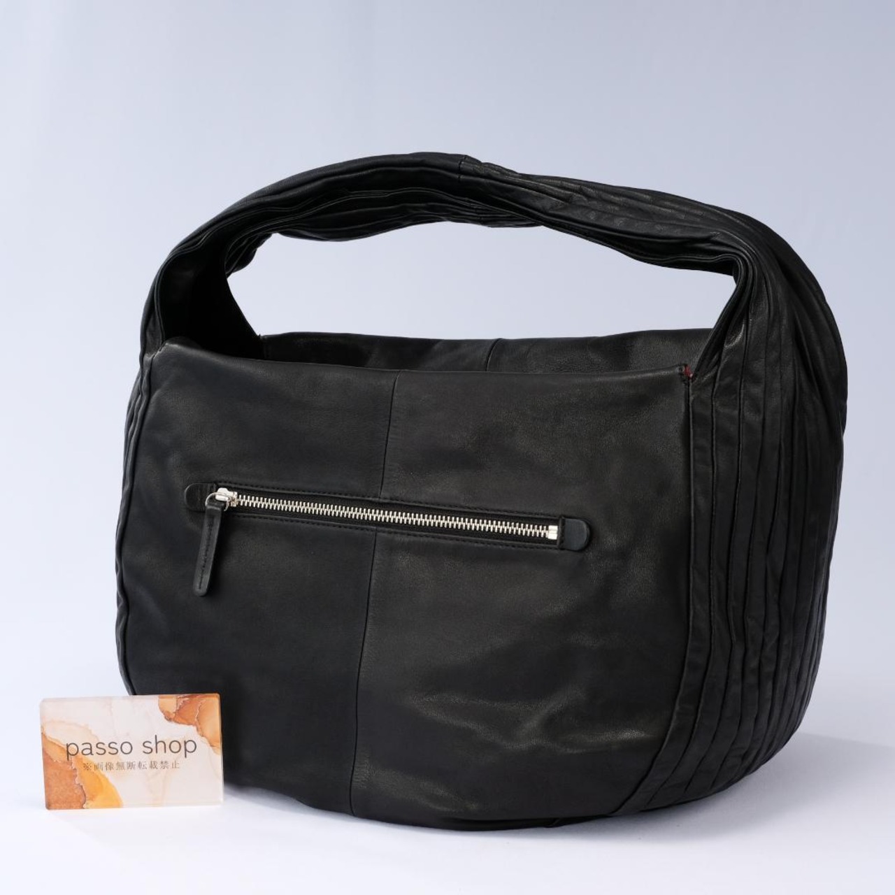 激レア美品】kawa-kawa カワカワ ジャバラ ワンショルダー 牛皮 黒 | passo