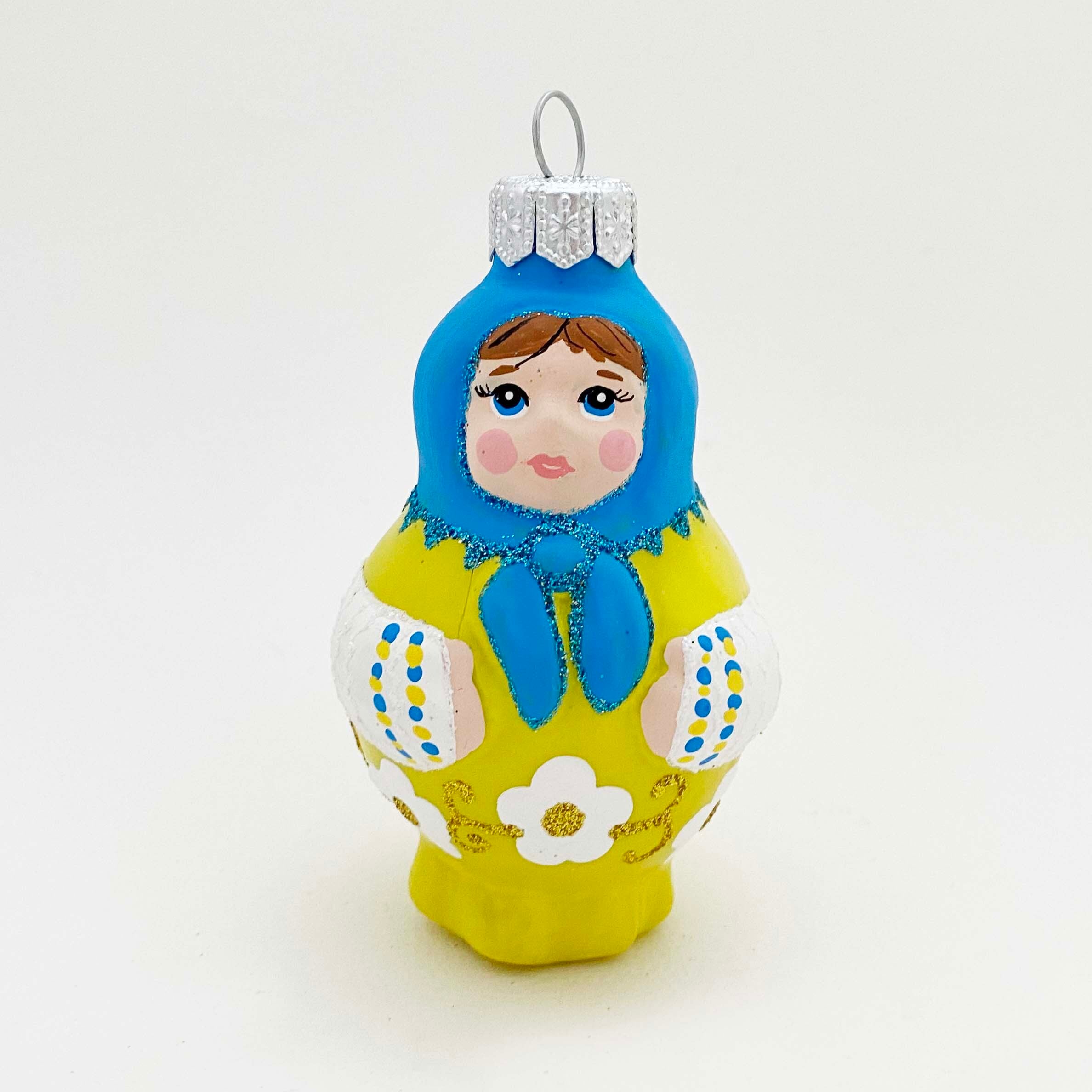 ウクライナ製 ガラスオーナメント（マトリョーシカ）