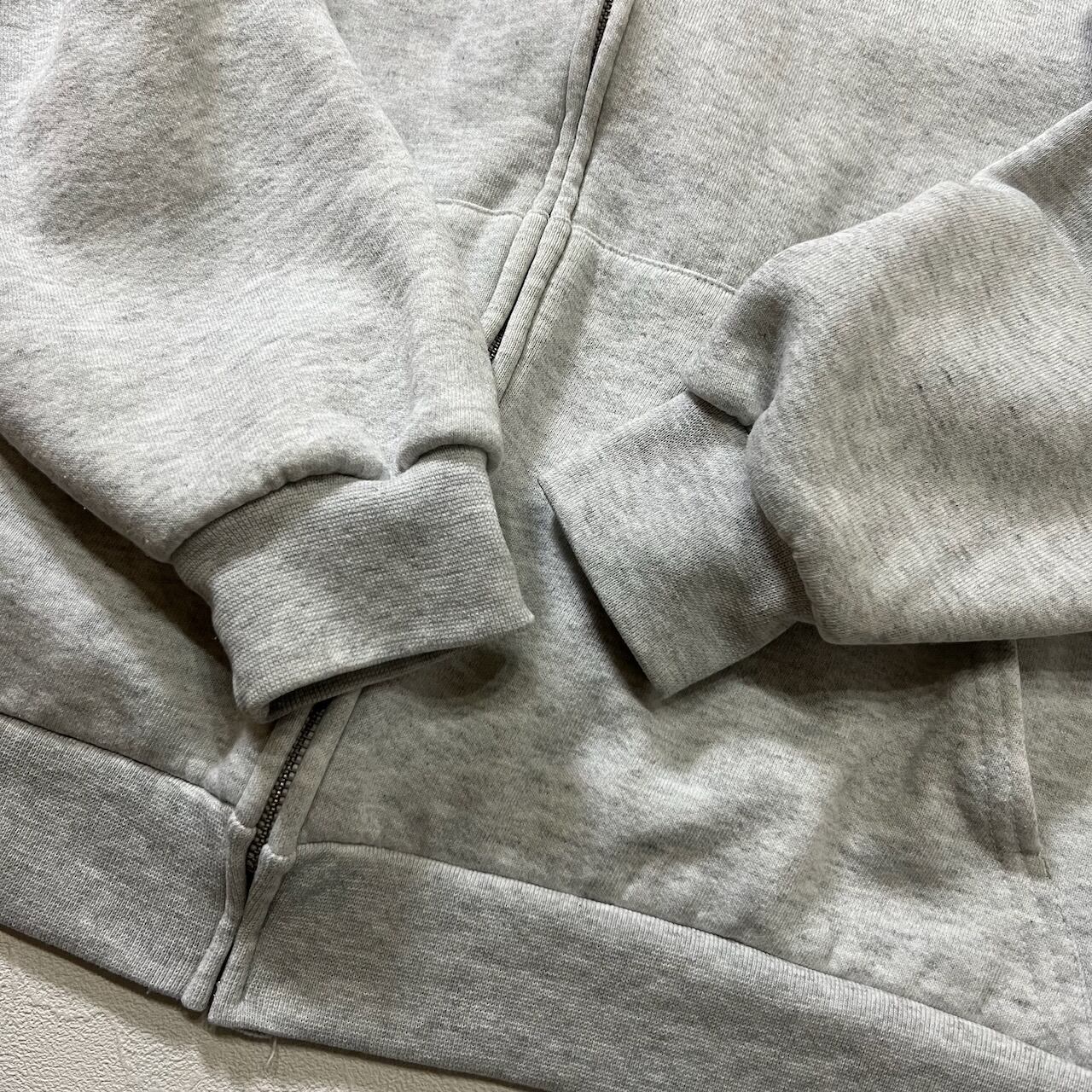 90s PLUMA ダブルフェイス 裏サーマル 無地 ジップフーディー パーカー