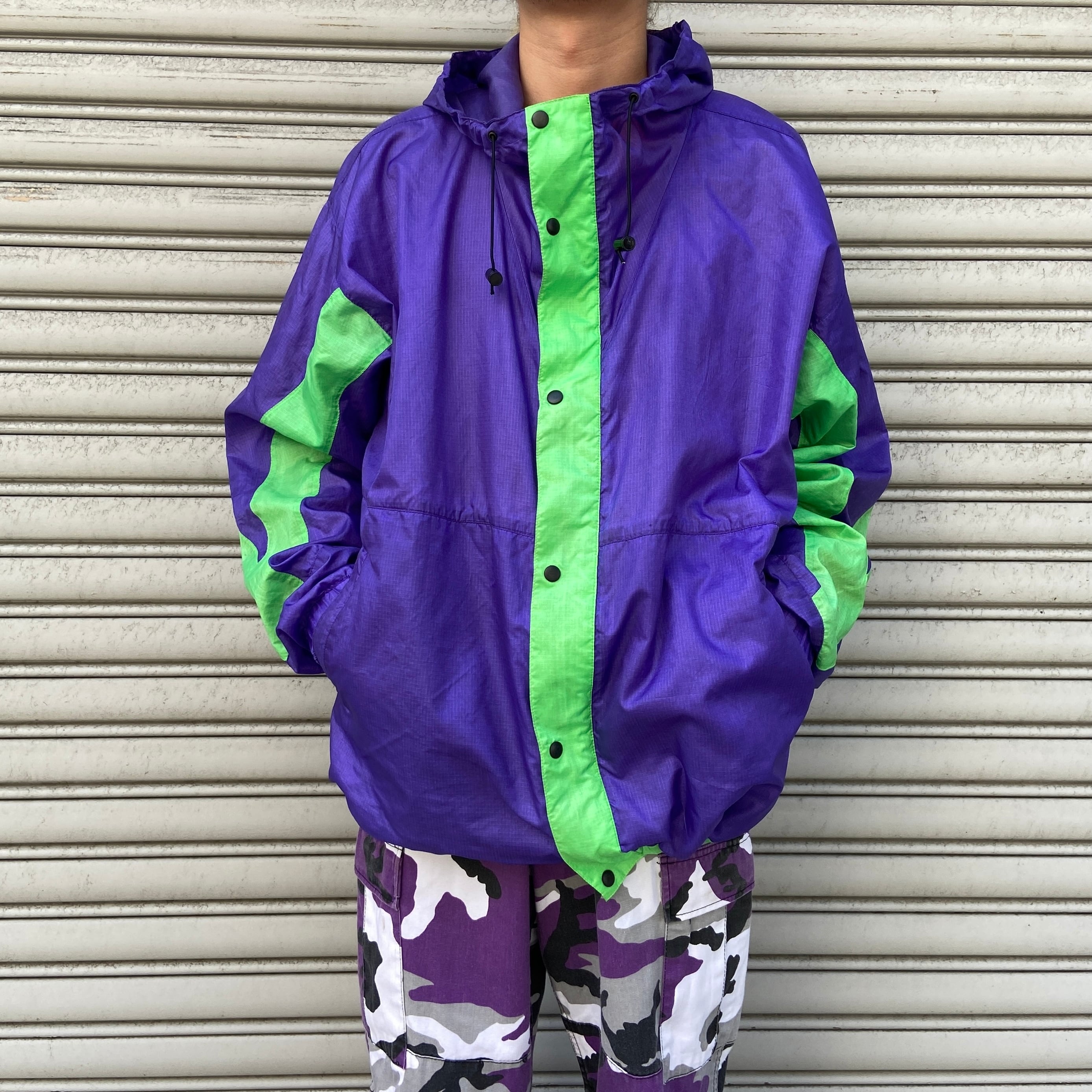 90s THE NORTH FACE ナイロンマウンテンパーカー ネオン | 古着屋 Uan powered by BASE