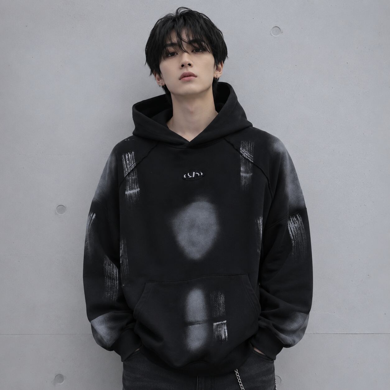Street Paint Loose Hoodie 0003