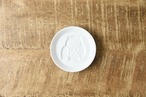かげあそび 8.2cm白磁醤油皿 ふくろう[日本製/美濃焼/和食器]