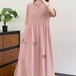 2色/立体花モチーフ刺繍フリル袖ワンピ ・11933