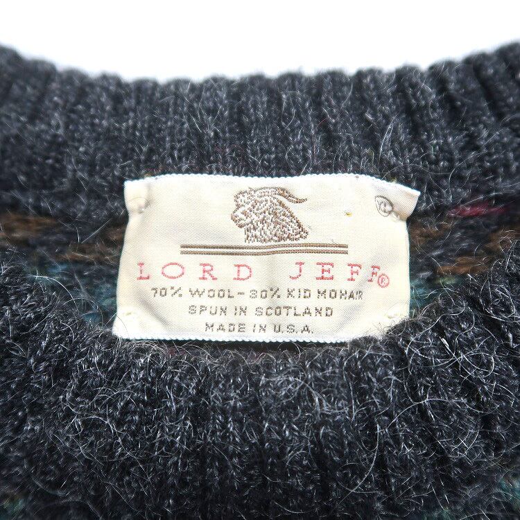 古着 LORD JEFF TALL FELLOW ポロニットセーター USA製 メンズXL相当