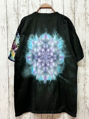 タイダイ染め Tie-dye Tシャツ　XLサイズ　ブラックビューティ　Hippies Dye HD16-89