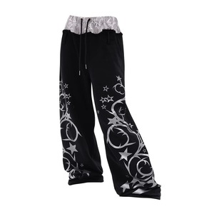 [CFIERCE] Flash Printed Fake Two Piece Sweatpants