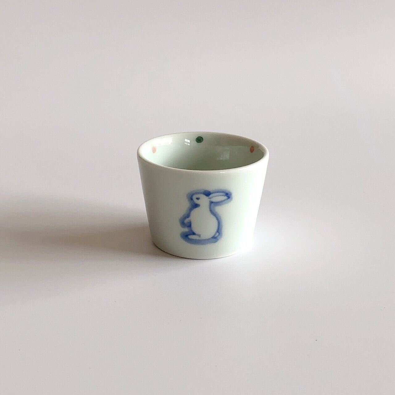 有田焼和食器 そば型ぐい吞み 【キッズうさぎ】