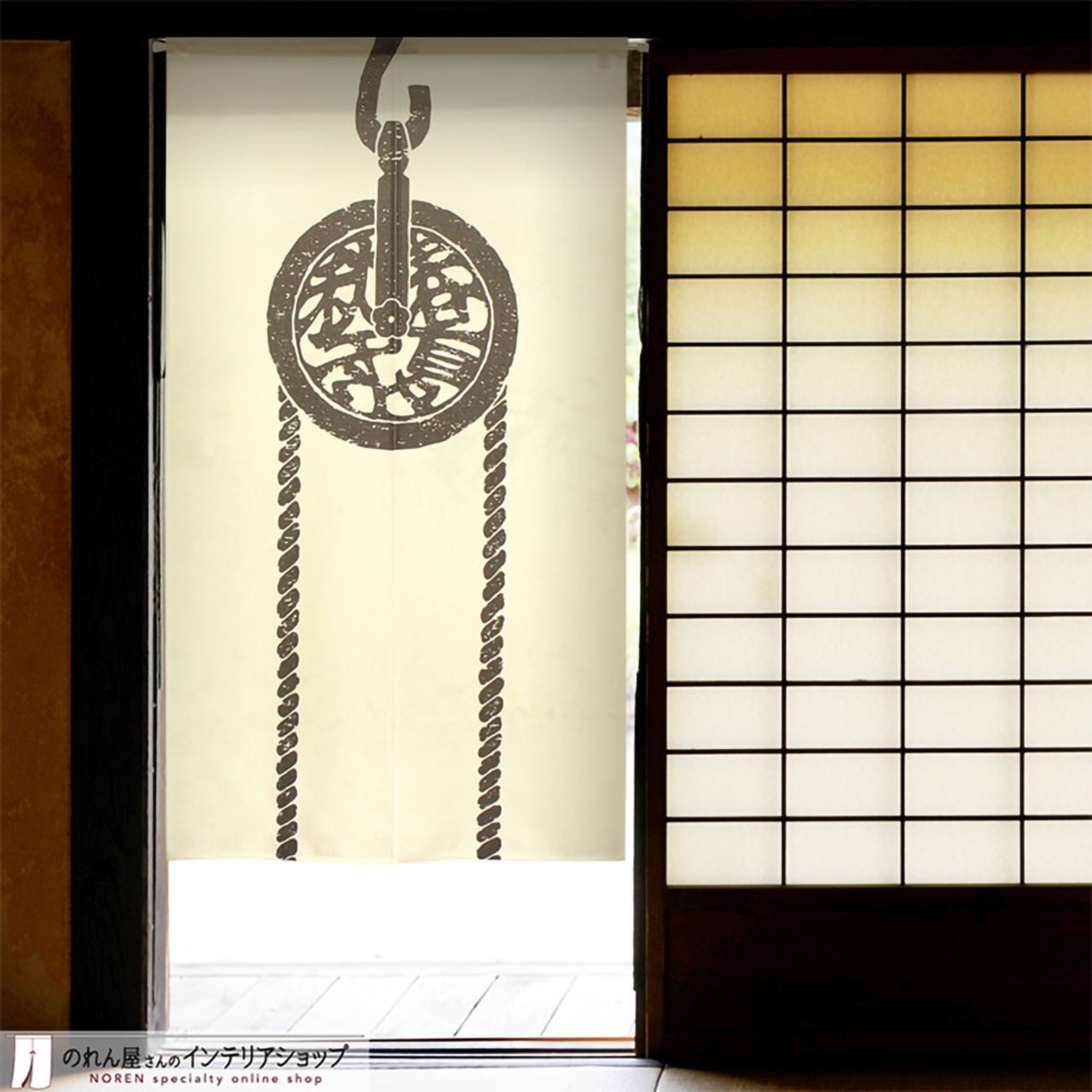 【受注生産】 のれん  春夏秋冬釣瓶  幅85ｘ丈150cm