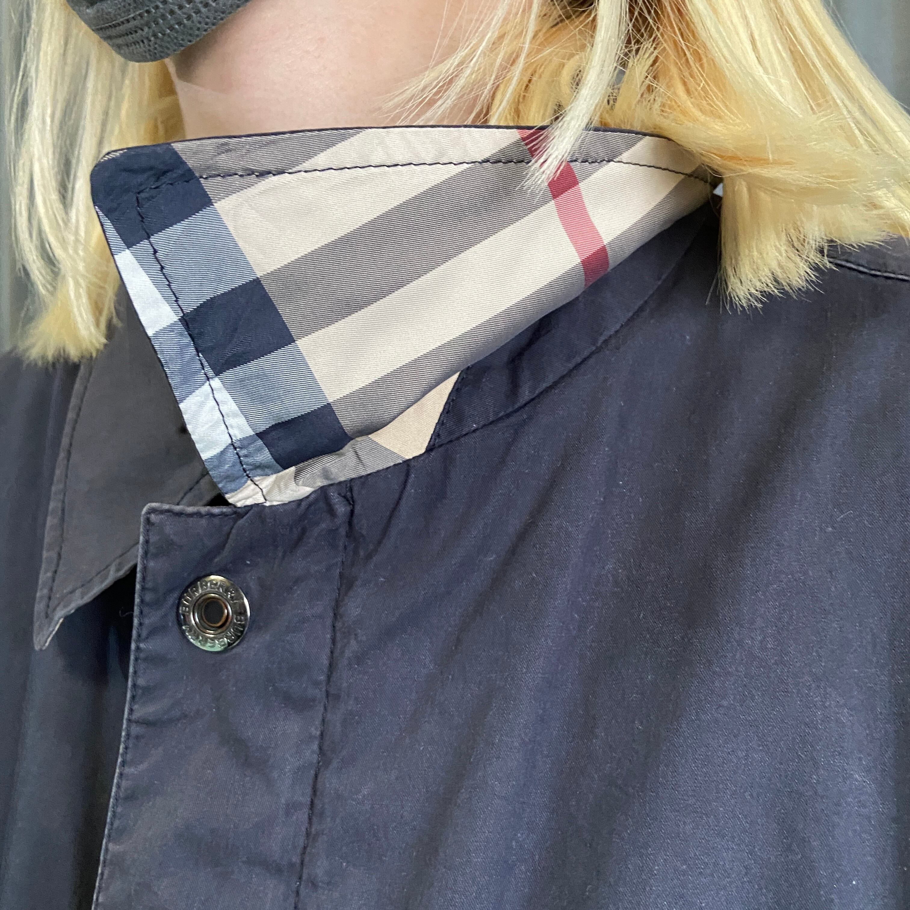 Burberry's バーバリー コットンジャケット メンズXL 古着 ネイビー