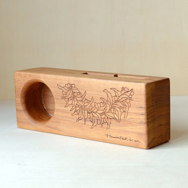 Wood eco speaker [Plumeria Lei / wood:ウォルナッツ] 【WES-PLU-L-3】