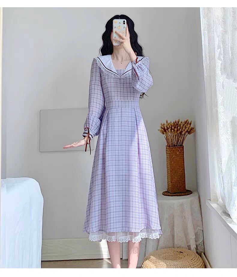 katie ギンガムセーラーワンピース katie ギンガムセーラーワンピース