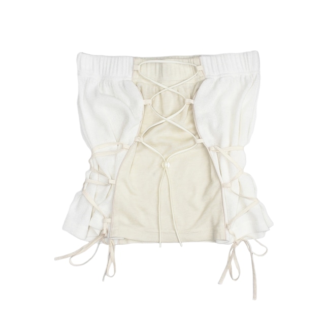 【bonnae】Faery lace up top Ivory