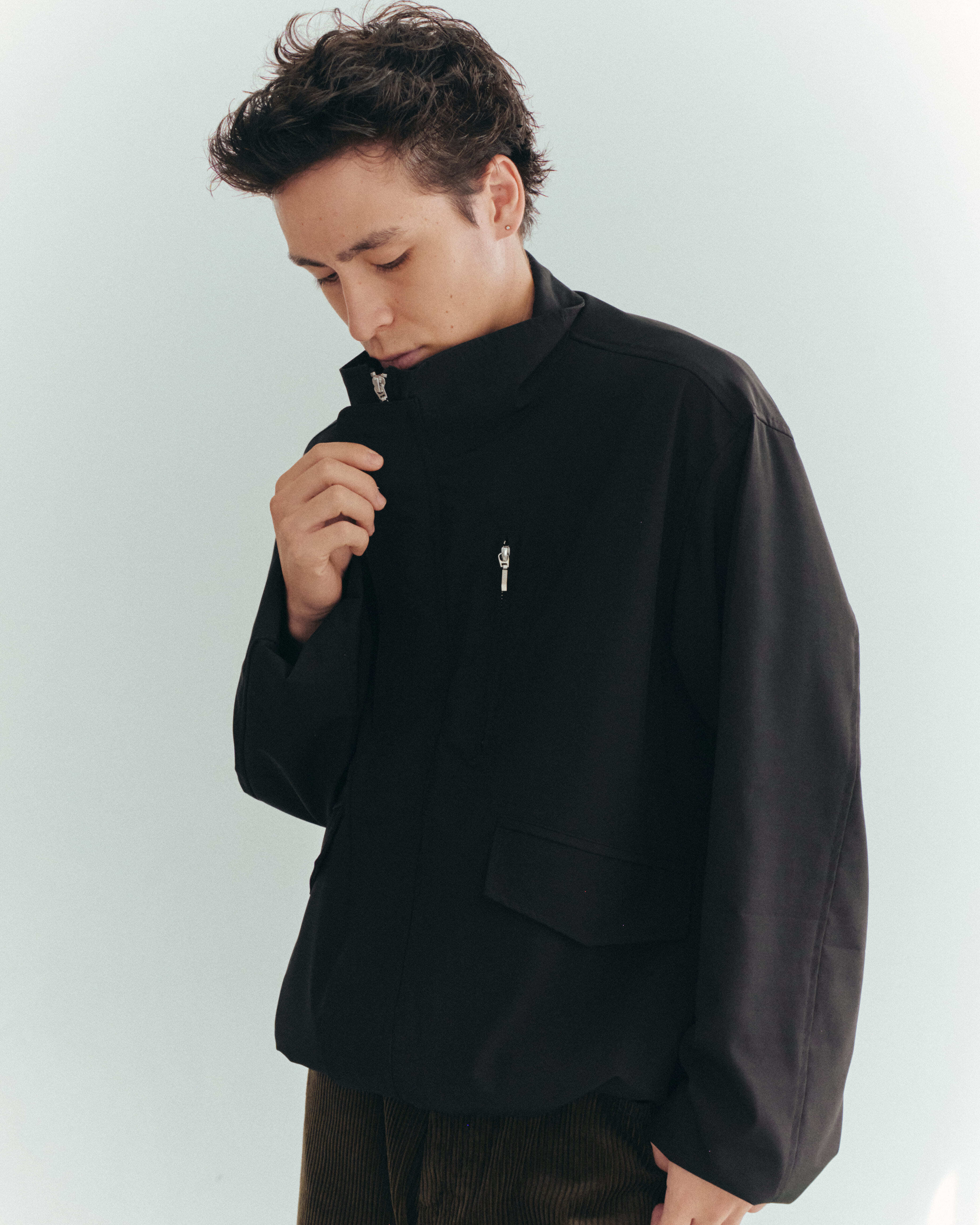 MODERN STAND COLLAR JACKET (GRAY) | CLUB SARCASM