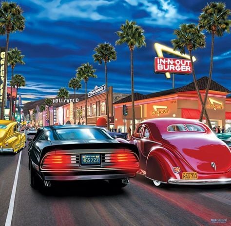 【 In-N-Out Burger( インアンドアウトバーガー / イナウトバーガー )】 MELAMINE MUG / メラミン製マグ / diner / ダイナー 〚アメリカン雑貨 アメトイ〛