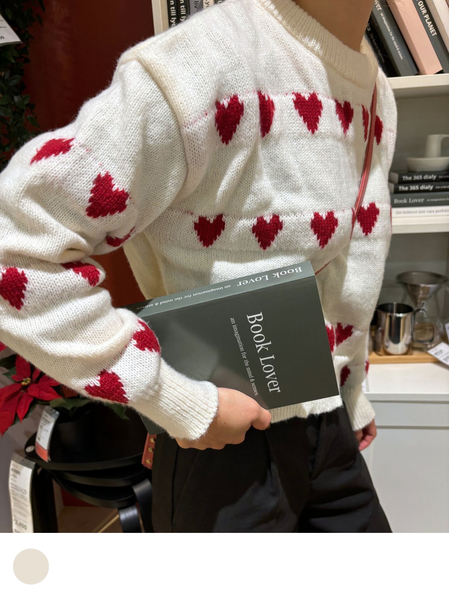 即納】HEART PATTERN KNIT SWEATER | NY DOLL