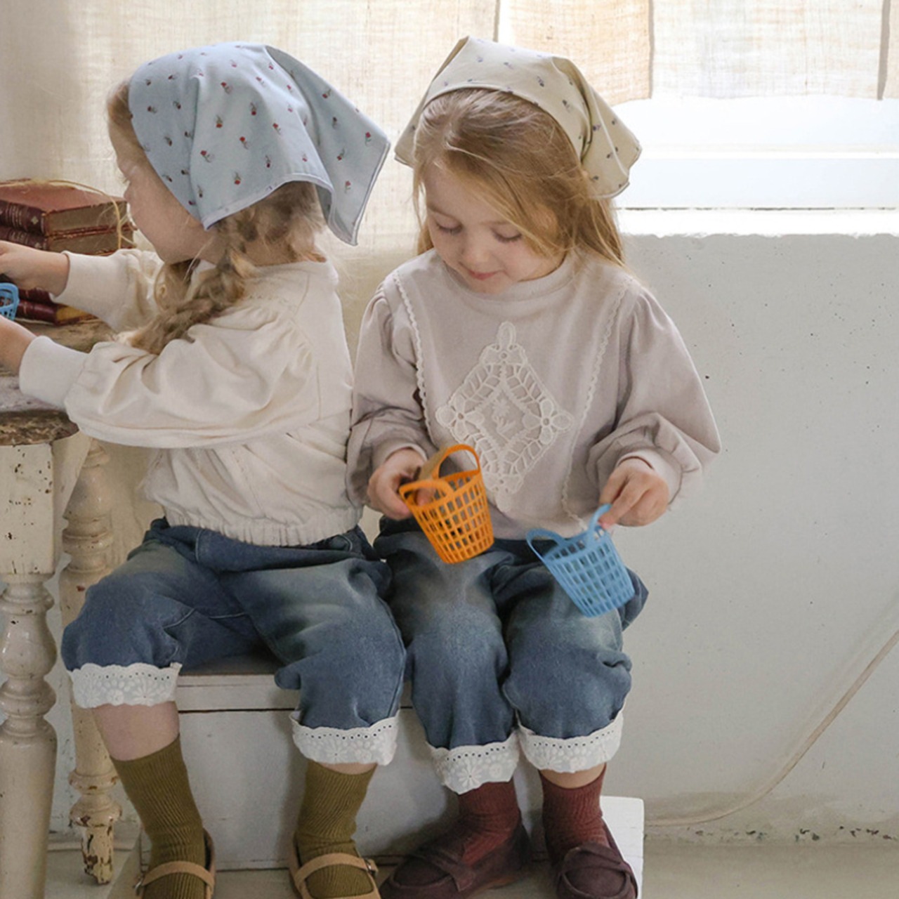 秋ダイヤ柄レースデザイントレーナー