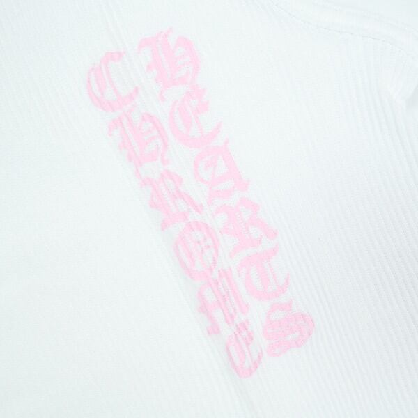 Size【S】 CHROME HEARTS クロム・ハーツ T BAR RIB TANK WHITE/PINK