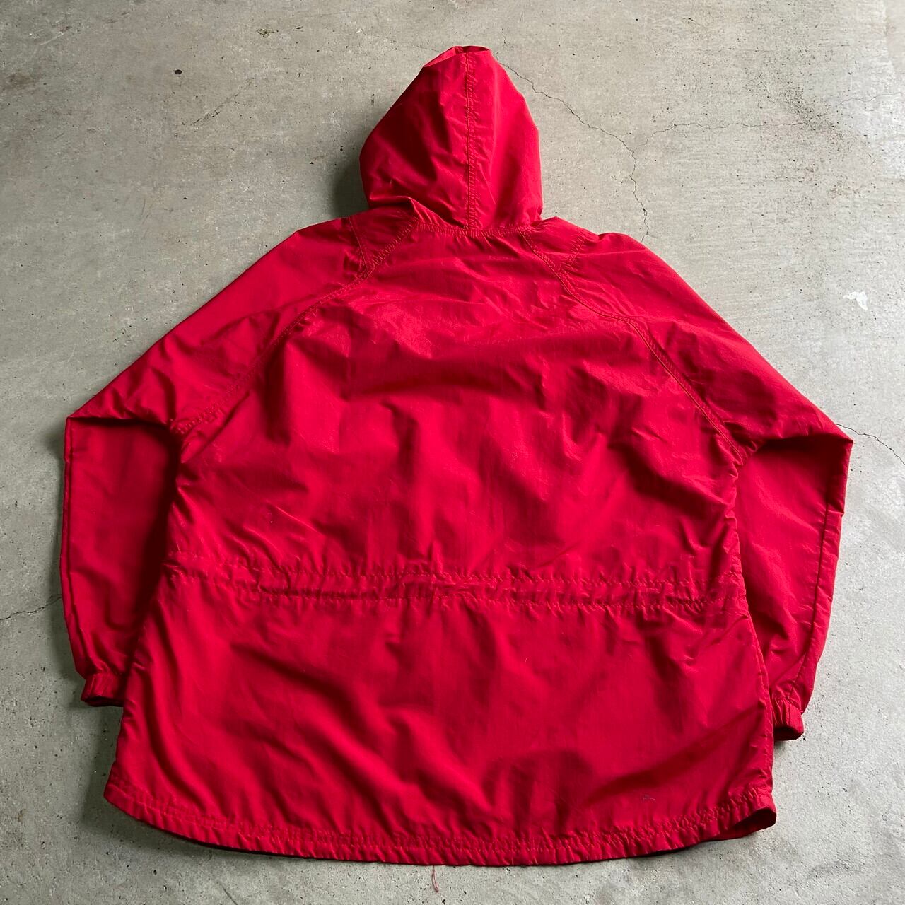 80 90年代 Usa製 L L Bean エルエルビーン ハーフジップ プルオーバー ナイロン アノラックパーカー レディースl相当 古着 レッド 赤色 アウトドアジャケット 80s 90s ヴィンテージ ビンテージ ナイロンジャケット Cave 古着屋 公式 古着通販サイト