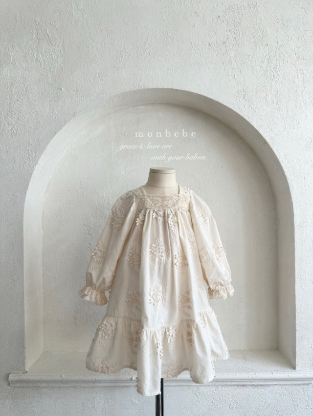【予約】monbebe Flora vintage one-piece