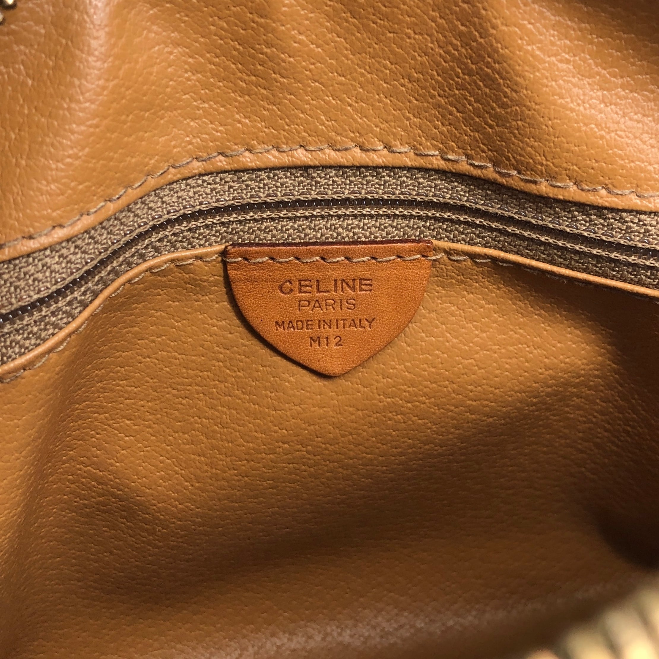CELINE セリーヌ マカダム柄 ショルダーバッグ ブラウン - PVC/レザー
