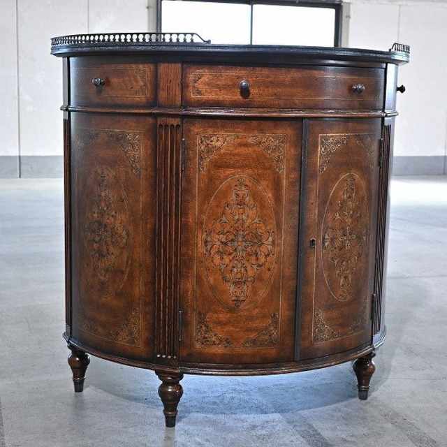 Theodore Alexander キャビネット アーチ型 ルイ16世様式 サイド 彫刻 収納 引き出し 書斎 インテリア ロビー セオドア・アレクサンダー