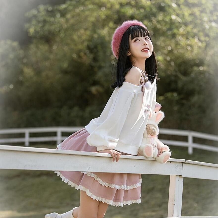 シャツ ワンショルダー リゾート ガーリー スイートロリータ 甘め