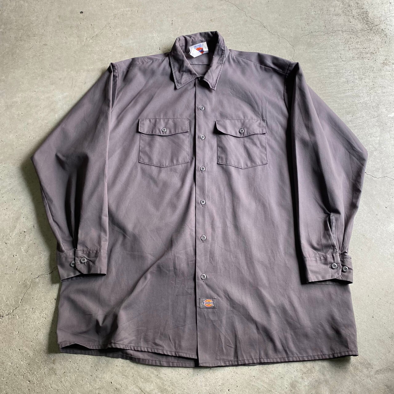 ビッグサイズ 90年代 USA製 ビンテージ Dickies ディッキーズ 長袖 ワークシャツ 90s ヴィンテージ メンズXL相当 古着  グレー【長袖シャツ】【CS2301-50】【3anniv】 | cave 古着屋【公式】古着通販サイト