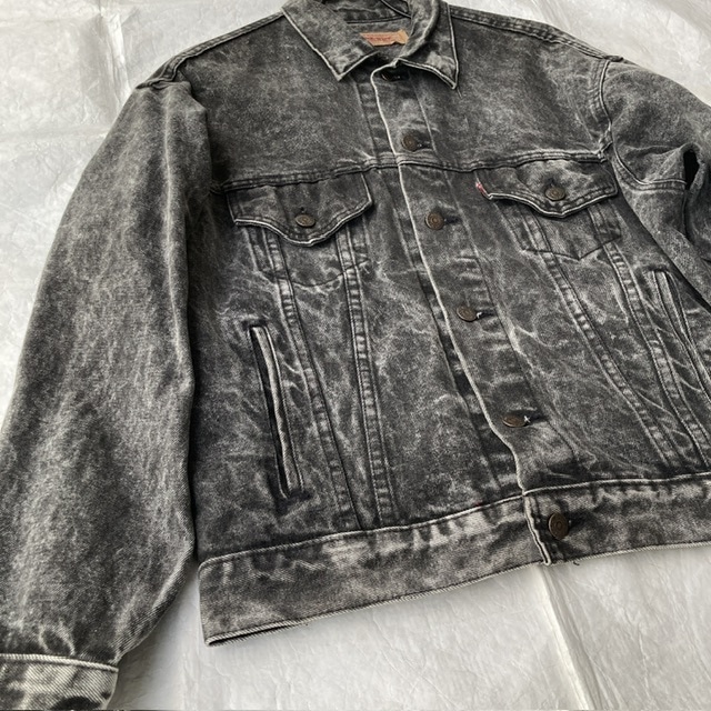 Levi’s 70507-0253 デニムジャケット 先染めブラック 80s 画像4
