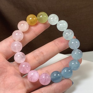 no11.爽やかパステル☆グラデーションミックスベリル ブレスレット