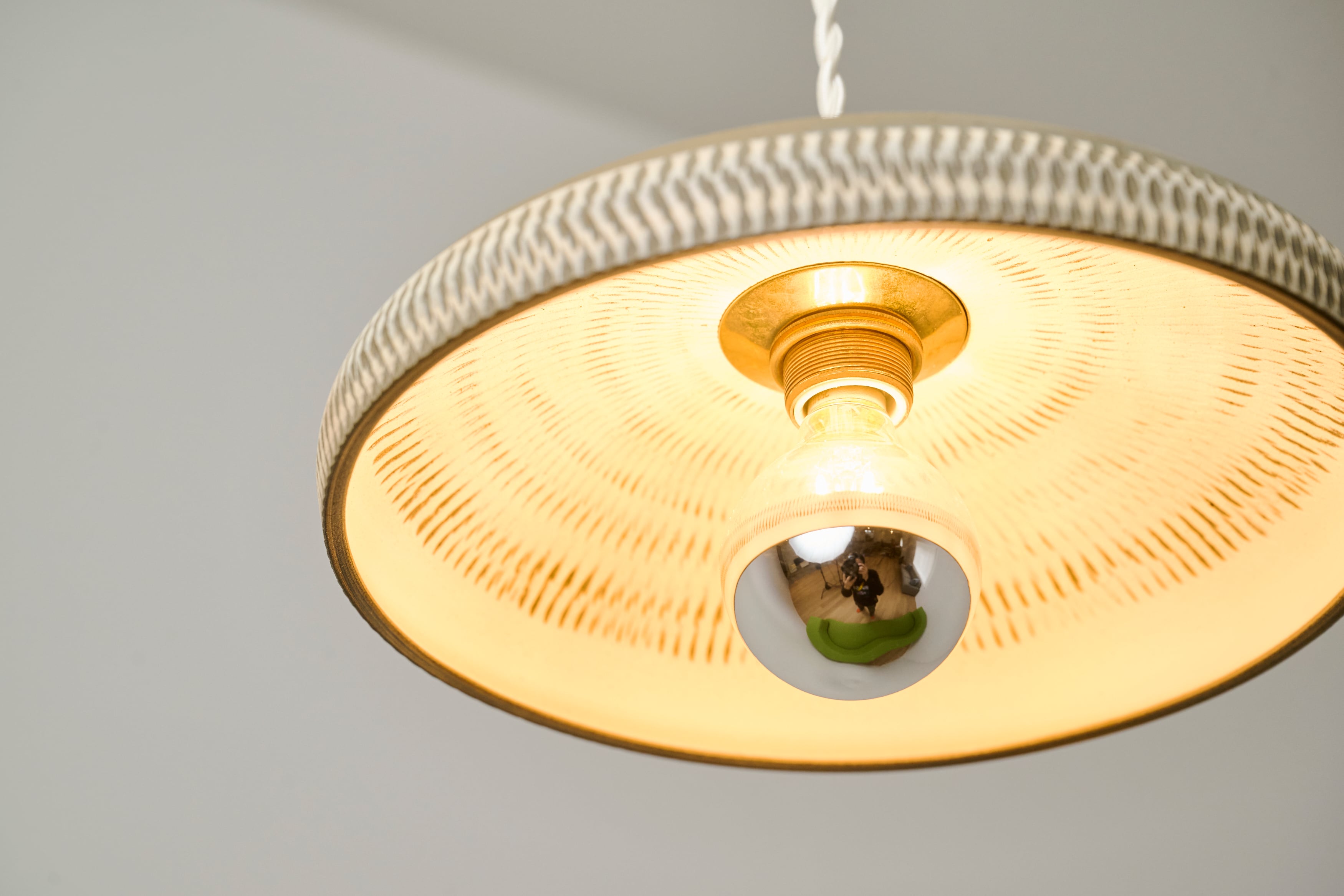 小鹿田焼 ランプシェード 焼き締め本焼き 