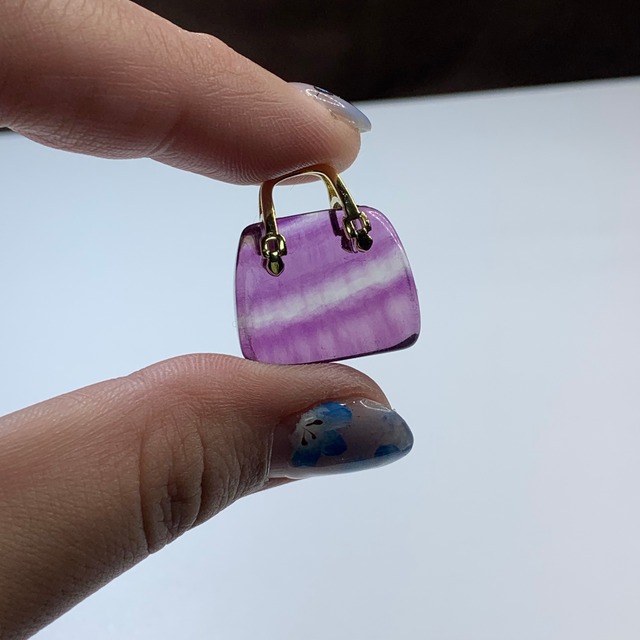 43.天然石とお出かけ☆フローライトカバン・バック