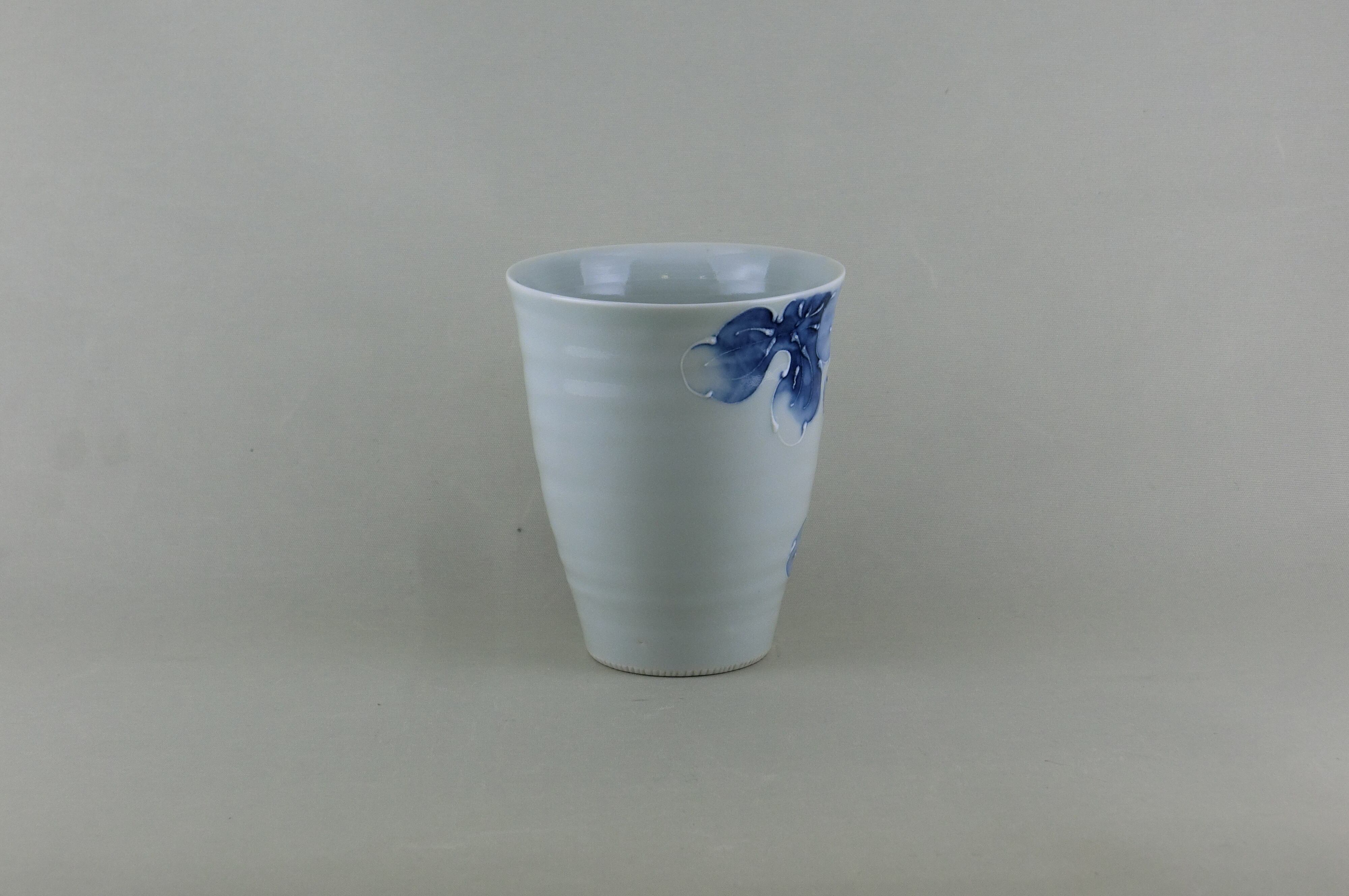 ぶどう絵マグカップ（青）