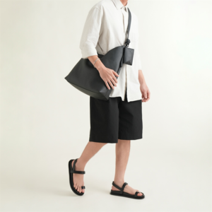 waastudios  LARGE HOBO BAG BLACK