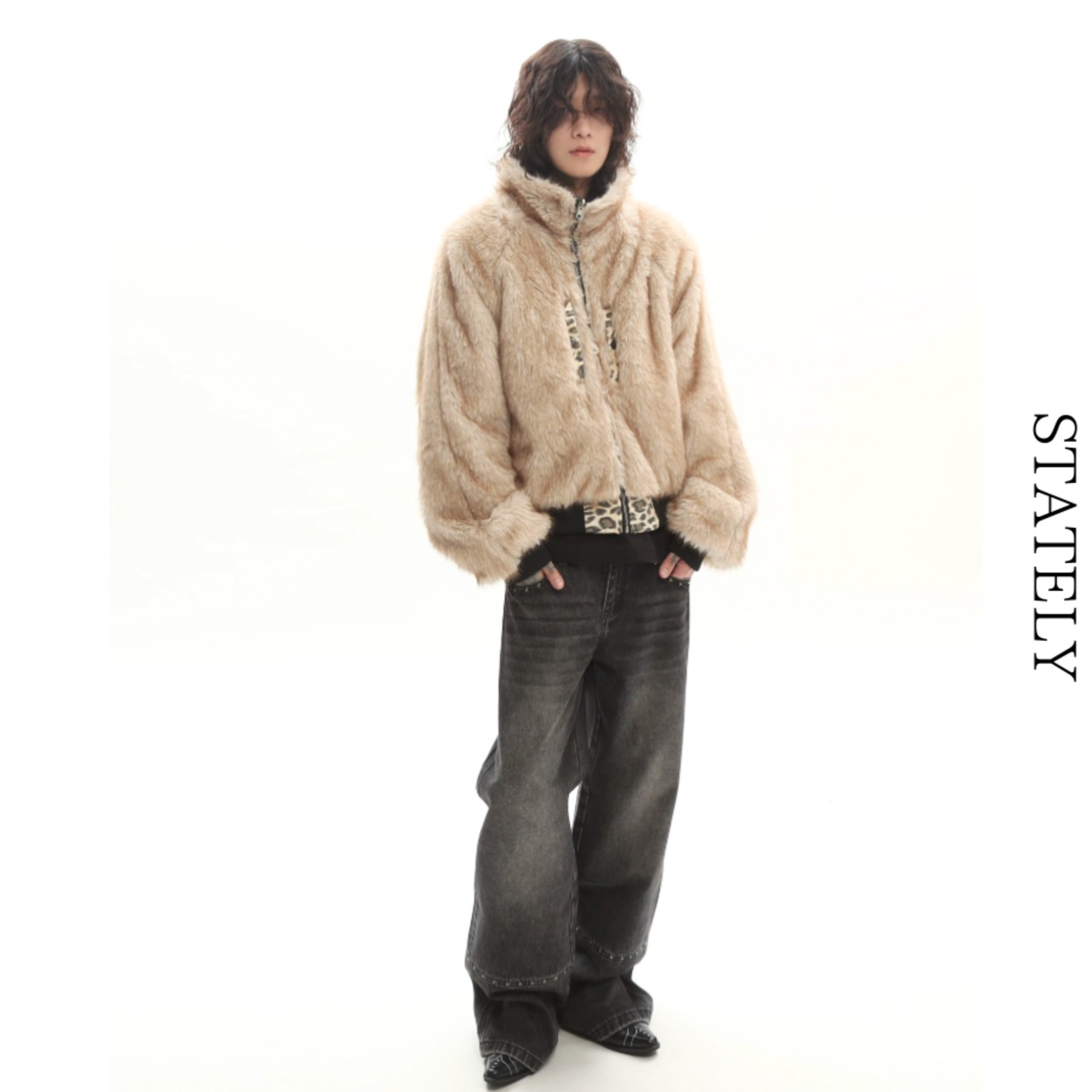 Reversible Leopard ファージャケット/2color_O46・画像7