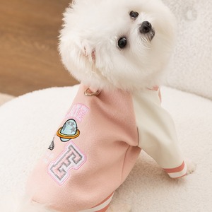 【PET】2色展開運動風惑星イラスト&英字ロゴ入りフック付きコート