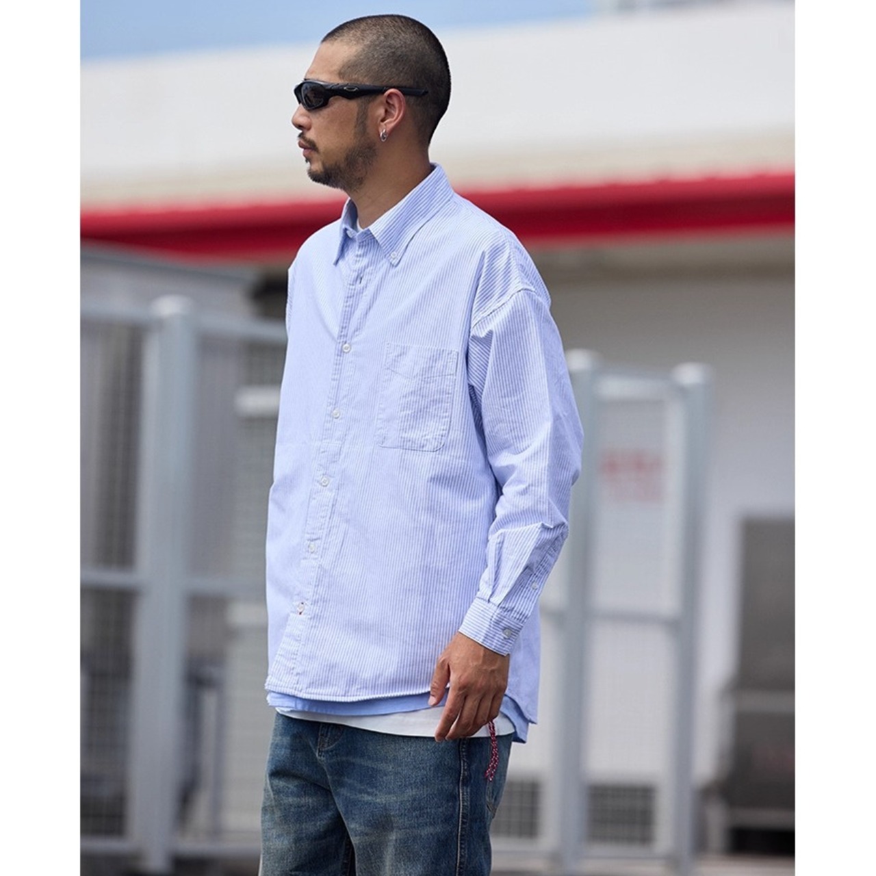 Striped button-up shirt 1094 - 9