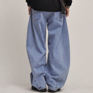 フェードブルー バギーデニムパンツ N3601