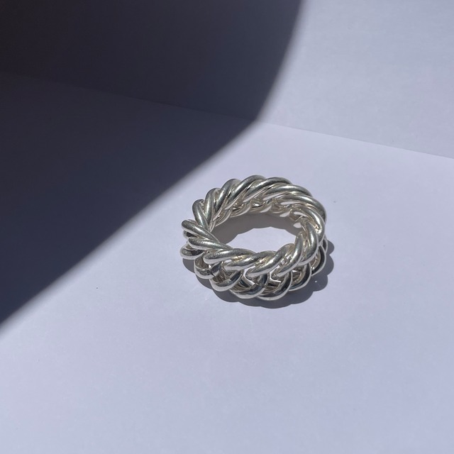 Double Chain Ring / Sterling Silver
