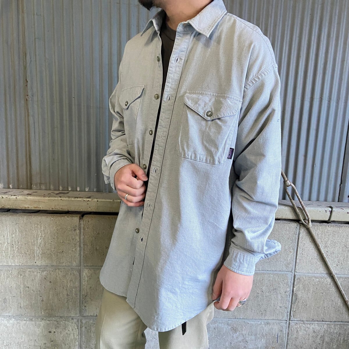00年代 patagonia パタゴニア オーガニックコットン チェックシャツ 