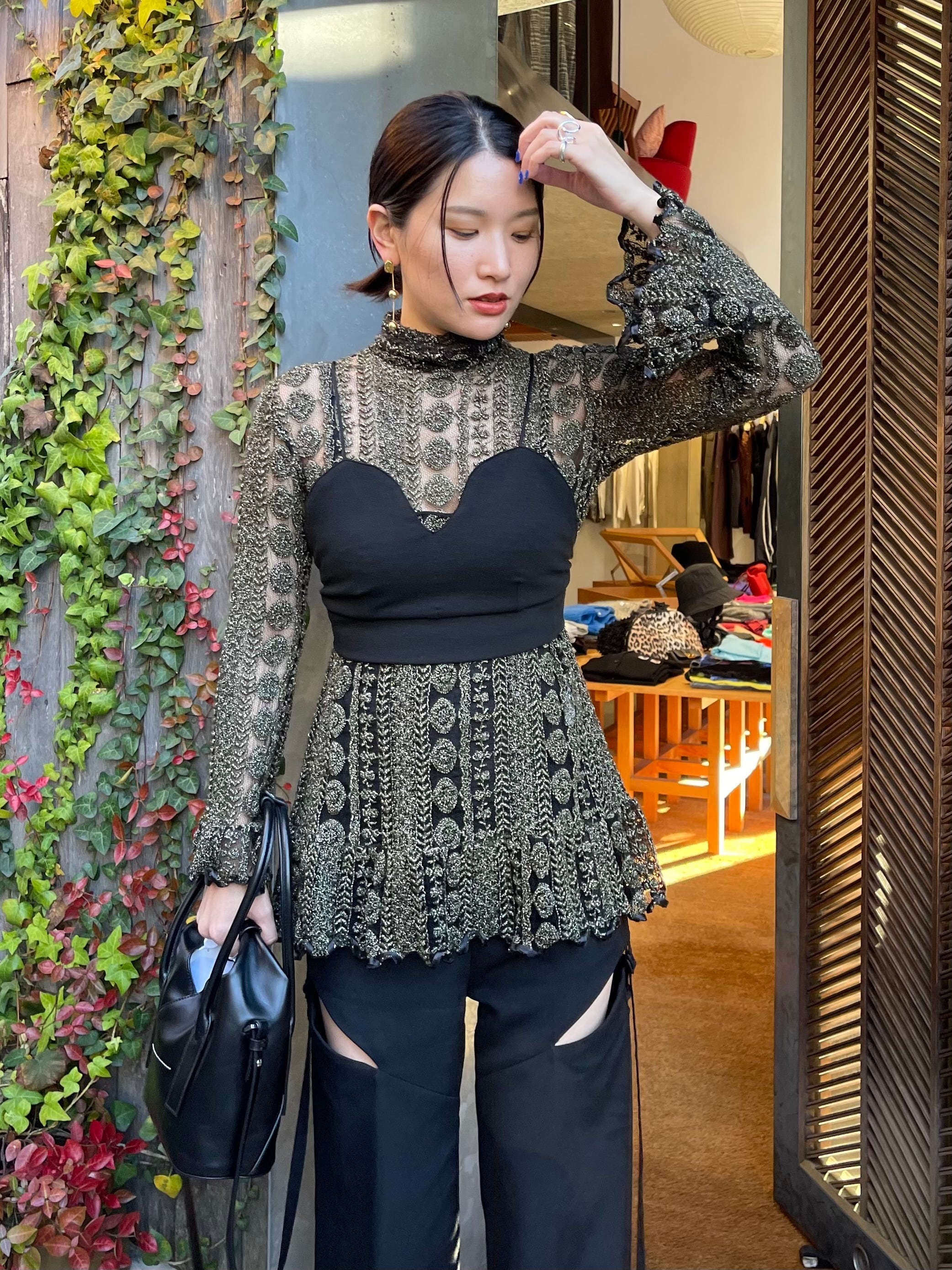 FUMIE TANAKA フミエタナカ / TULLE EMBROIDERY PULL-OVER | TRENT  