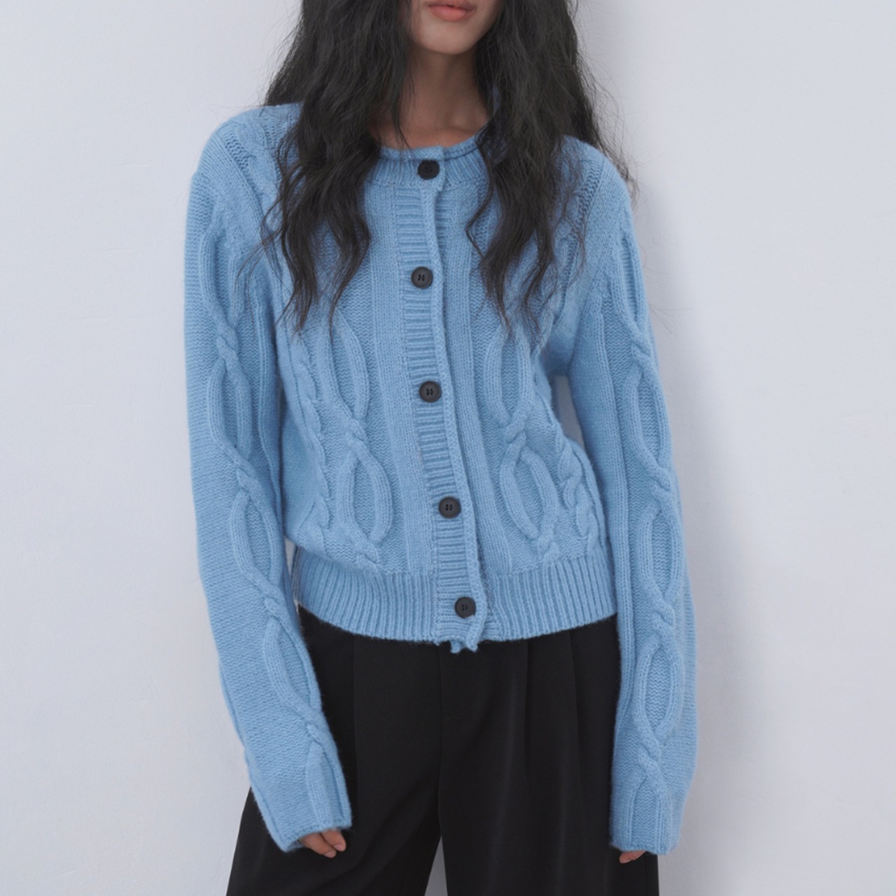 cable knit cardigan J00118