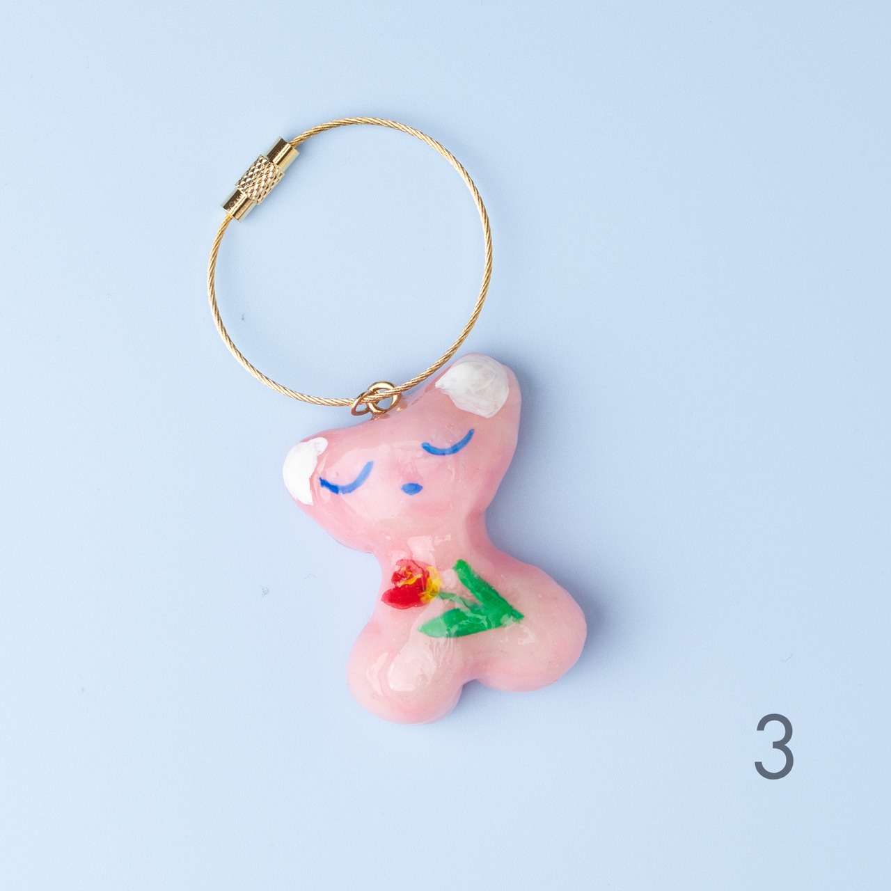 < meme miho > 樹脂粘土キーホルダー