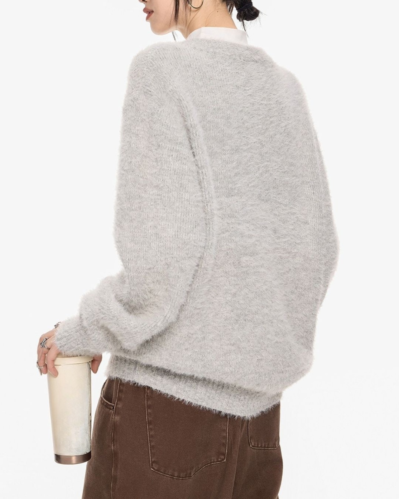 ボタンフロントニットカーディガン 3color A0758 - 10