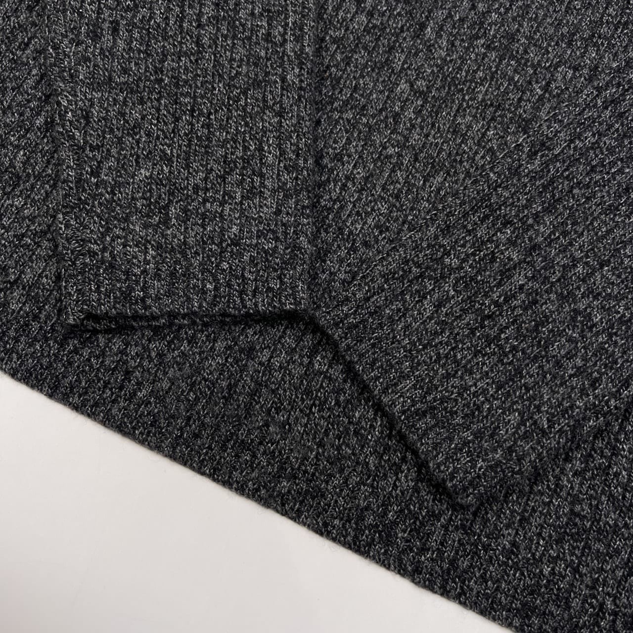 Brooks Brothers ブルックスブラザーズ メランジ リブ ウールニットセーター サイズ L /メンズ/チャコール/ダークグレー系