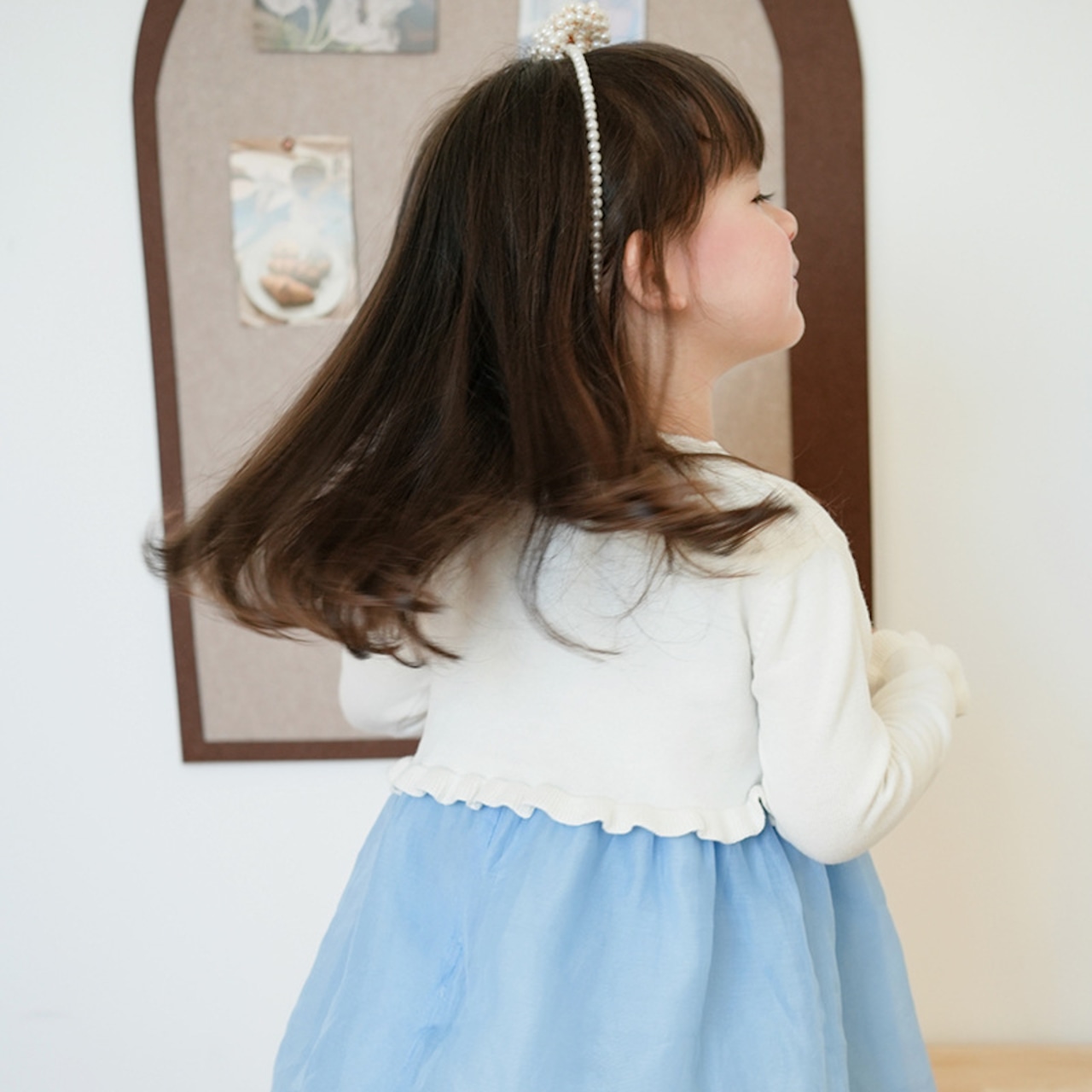 春フリルショートカーディガン